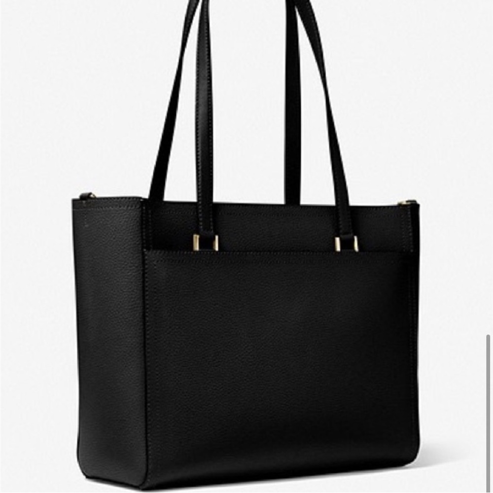Michael Kors Maisie Large Pebbled Leather 3 in 1 Black Tote NWT - Picture 3 of 9